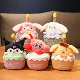Birthday Cake Plush Toys Soft Stuffed Gift Dolls for Kids Boys Girls
