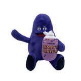 Grimace Shake Yellow Hat Plush Toy Soft Stuffed Gift Dolls for Kids Boys Girls