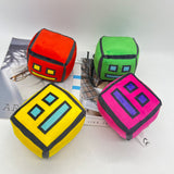 Geometry Dash Cube Plush Toys Soft Stuffed Gift Dolls for Kids Boys Girls