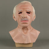 Old Man Scary Face Cosplay Latex Helmet Halloween Masquerade Props