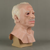 Old Man Scary Face Cosplay Latex Helmet Halloween Masquerade Props