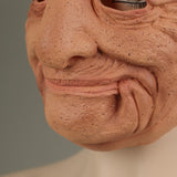 Old Woman Scary Face Cosplay Latex Helmet Halloween Masquerade Props