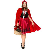 BFJFY Plus Size Little Red Riding Hood Adult Women Halloween Costume - bfjcosplayer