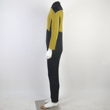 Star Trek The Next Generation Picard Yellow Jumpsuit Cosplay Costume