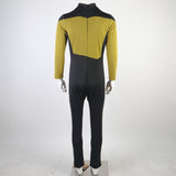 Star Trek The Next Generation Picard Yellow Jumpsuit Cosplay Costume