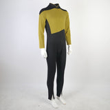 Star Trek The Next Generation Picard Yellow Jumpsuit Cosplay Costume