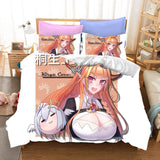 Hololive Usada Pekora Cosplay Bedding Set Duvet Cover Halloween Bed Sheets