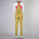 Birds of Prey Suicide Squad Harley Quinn Cosplay Costumes Joker Vest Jumpsuit Golden Yellow Romper Overalls Halloween Suit - bfjcosplayer