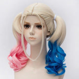 2016 Batman Suicide Squad Harley Quinn W ig Cosplay W igs Pink Blue Gradient Hair Halloween Party - bfjcosplayer