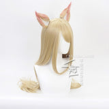 Game Character KDA K/DA Ahri Cosplay Wigs 70cm with ears KDA Heat Resistant Synthetic Hair Perucas Cosplay Fox Wig - bfjcosplayer