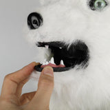 Cosplay Latex Mask Carnival Prop Costume Masks Adult Animal White Dog Mask Can Open Mouth Cosplay Halloween Party - bfjcosplayer
