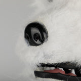 Cosplay Latex Mask Carnival Prop Costume Masks Adult Animal White Dog Mask Can Open Mouth Cosplay Halloween Party - bfjcosplayer