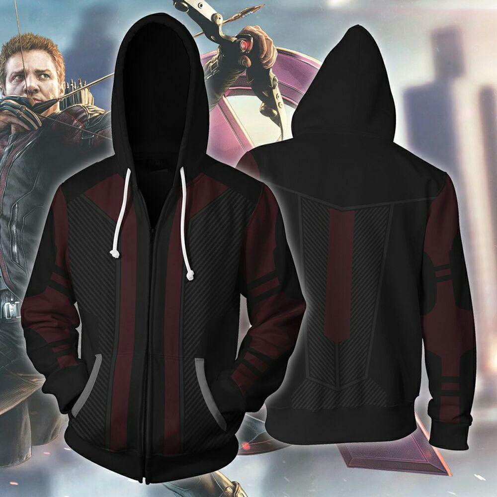 BFJmz Avengers Hawkeye 3D Printing Coat Zipper Coat Leisure Sports Sweater Autumn And Winter - bfjcosplayer