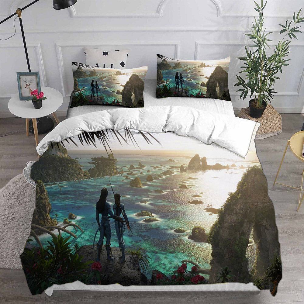 Avatar The Way of Water Cosplay Bedding Sets Duvet Cover Halloween Comforter Sets