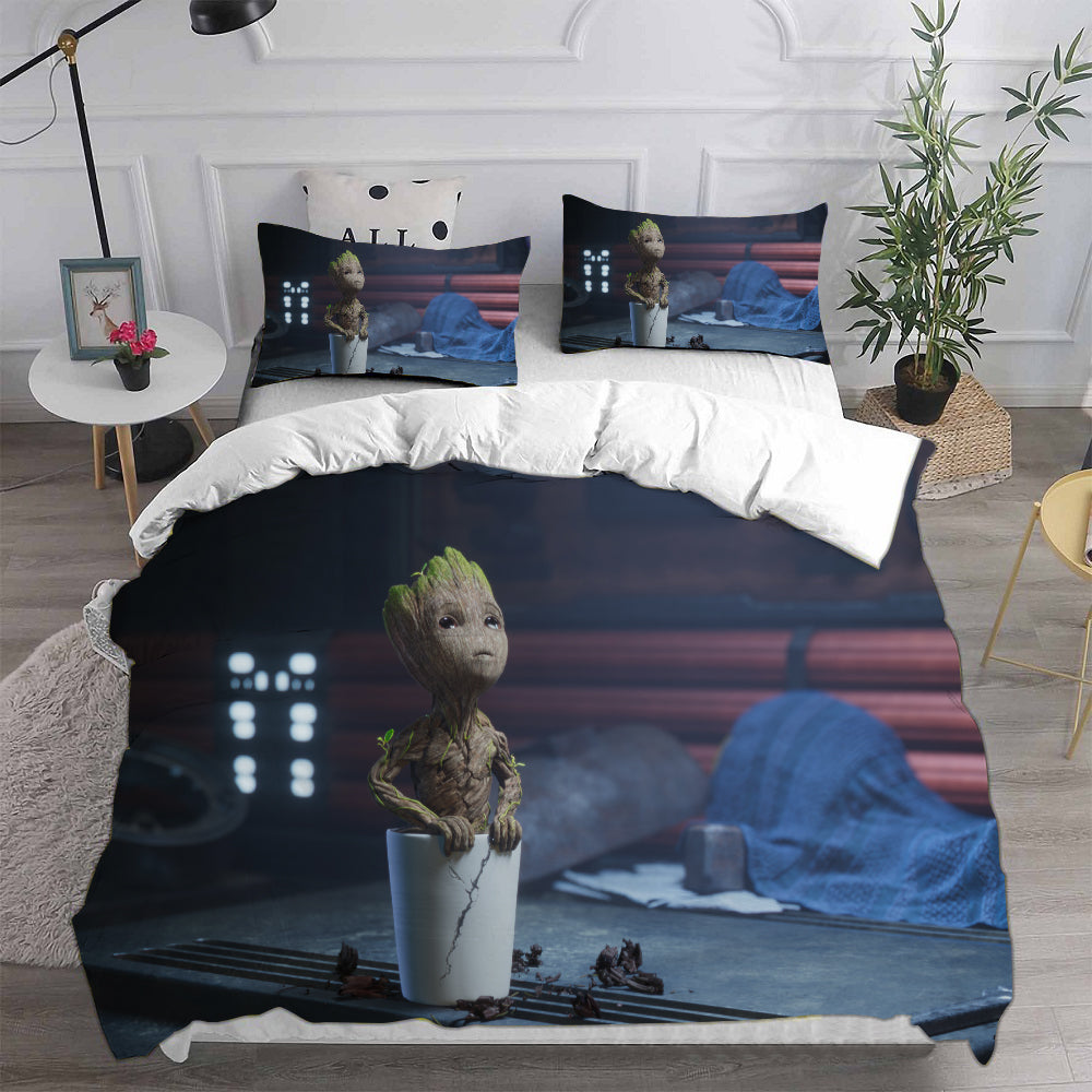 I Am Groot Bedding Sets Duvet Cover Halloween Cosplay Comforter Sets