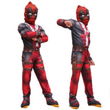 BFJFY Halloween Superhero Deadpool Cosplay Muscle Jumpsuit For Boys - bfjcosplayer