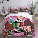 Toca Life World Bedding Sets Duvet Cover Halloween Cosplay Comforter Sets