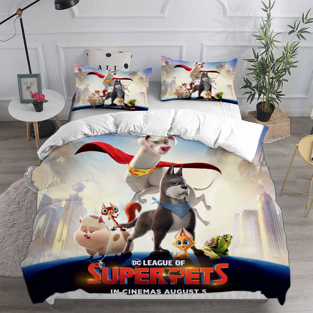 DC League of Super-Pets Bedding Sets Duvet Cover Halloween Cosplay Comforter Sets