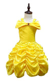 BFJFY Halloween Girl's Beaty And The Beast Layered Princess Belle Cosplay Dress - bfjcosplayer