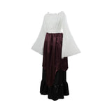 BFJFY Women Ladies Retro Long Skirt Dress Long Robe Ball Evening Skirt Halloween Suit Costume - bfjcosplayer