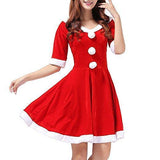 BFJFY Women Santa Claus Cosplay Costume Halloween Christmas Fancy Dress - bfjcosplayer