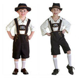 BFJFY Boys Oktoberfest Costume Kids Lederhosen For Halloween Cosplay - bfjcosplayer