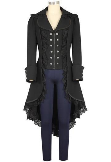 BFJFY Halloween Women's Victorian Tuxedo Tailcoat Steampunk Jacket - bfjcosplayer