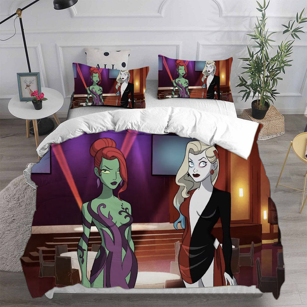 Harley Quinn Season 3 Bedding Sets Duvet Cover Halloween Cosplay Comforter Sets