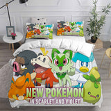 Pokemon Scarlet And Violet Bedding Sets Duvet Cover Comforter Set