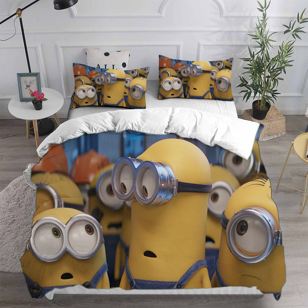Minions The Rise of Gru Bedding Sets Duvet Cover Halloween Cosplay Comforter Sets