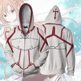 BFJmz Sword Art Online 3D Printing Coat Zipper Coat Leisure Sports Sweater Couple Sweater Autumn And Winter - bfjcosplayer