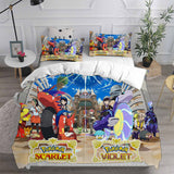 Pokemon Scarlet And Violet Bedding Sets Duvet Cover Comforter Set