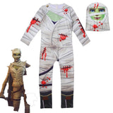 Fortnite Kids The Mummy Gunner Cosplay Jumpsuit For Halloween - bfjcosplayer