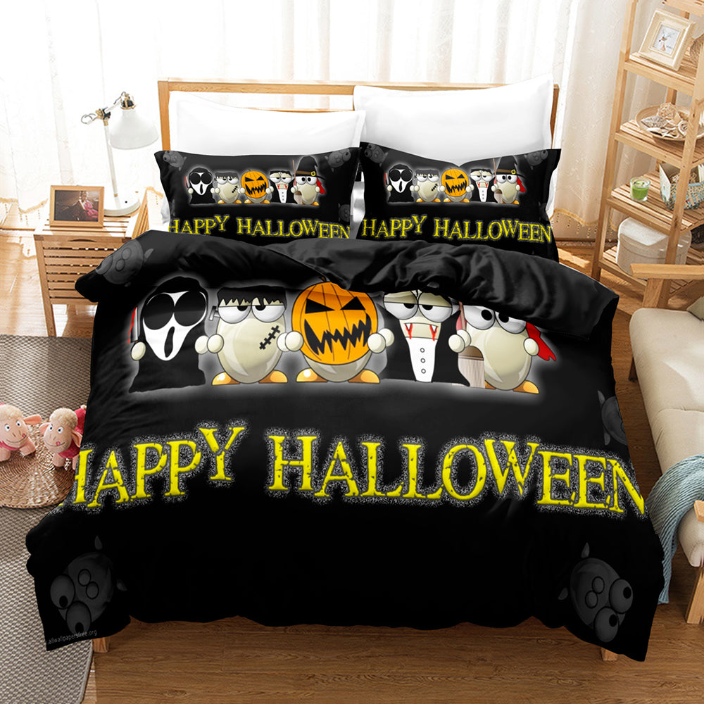 2021 Halloween Pumpkin Cosplay Bedding Sets Duvet Cover Halloween Comforter Sets