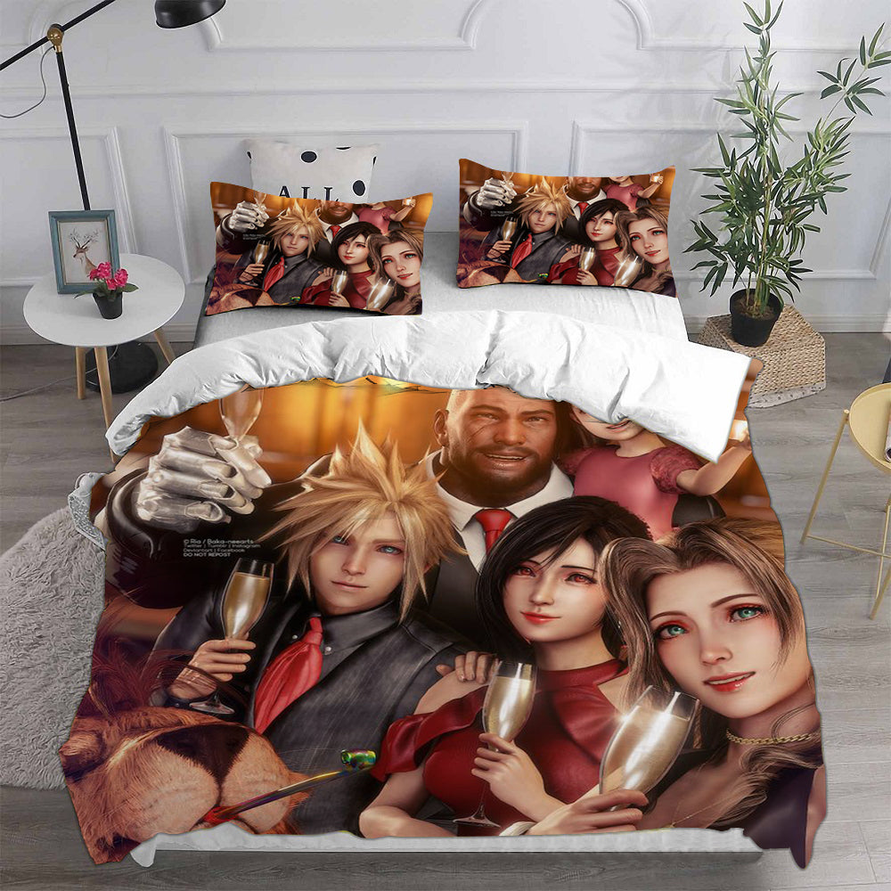 Final Fantasy VII Remake Bedding Sets Duvet Cover Halloween Cosplay Comforter Sets