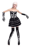 BFJFY Halloween Women's Skull Skeleton Vampire Ghost Bride Cosplay Costume - bfjcosplayer