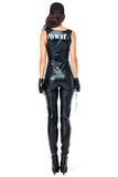 BFJFY Halloween Women Night Club Patentleather Policewoman Cosplay Costume - bfjcosplayer