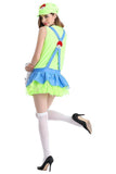 BFJFY Halloween Womens Super Mario Dress Bar Maid Cosplay Costume - bfjcosplayer
