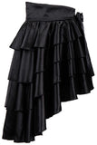BFJFY Halloween Women's Burlesque Satin Ruffles High-low Dancing Skirt - bfjcosplayer