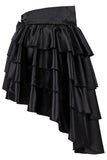 BFJFY Halloween Women's Burlesque Satin Ruffles High-low Dancing Skirt - bfjcosplayer
