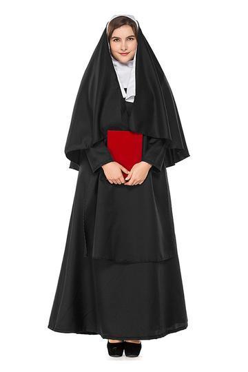 BFJFY Women Females Nun Costume Uniform Halloween Cosplay - bfjcosplayer