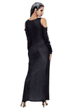 BFJFY Halloween Women Flower Skull Skeleton Scary Cosplay Long Dress - bfjcosplayer