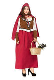 BFJFY Halloween Women's Plus Size Costume Little Red Riding Hood Cosplay Dress - bfjcosplayer