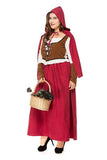 BFJFY Halloween Women's Plus Size Costume Little Red Riding Hood Cosplay Dress - bfjcosplayer