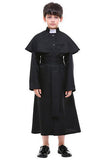 BFJFY Halloween Boy's Church Pastor Costumes Choir Priest Black Cosplay Costume - bfjcosplayer