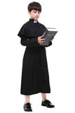 BFJFY Halloween Boy's Church Pastor Costumes Choir Priest Black Cosplay Costume - bfjcosplayer