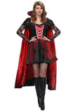 Women's Halloween Vampire Countess Cosplay Costume Dress With Robe