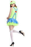 BFJFY Womens Super Mario Party Dress Up Halloween Costume Cosplay Green - bfjcosplayer