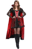 BFJFY Women's Vampire Costume Dress Dracula Outfit Halloween Dress Up - bfjcosplayer