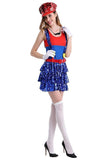 BFJFY Halloween Women‘s Super Mario Dress Outfit Cosplay Costume - bfjcosplayer